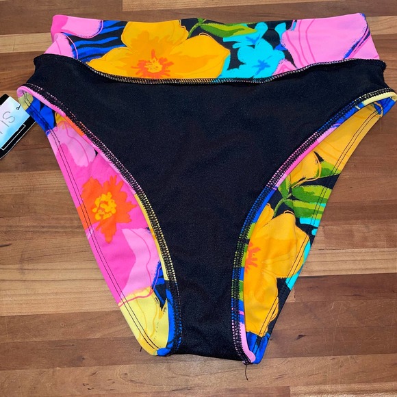 Sundazed Cora Floral-Print High-Waist Bikini Bottoms Medium - Picture 7 of 9